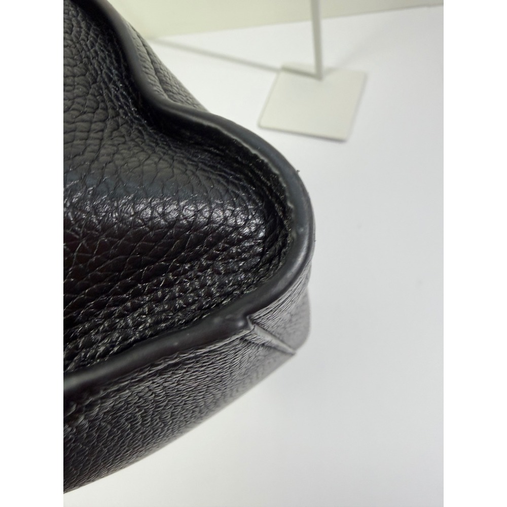 Tory Burch Britten Small Slouchy Tote Black Pebbled Leather Gold Chain Bag - Picture 11 of 16